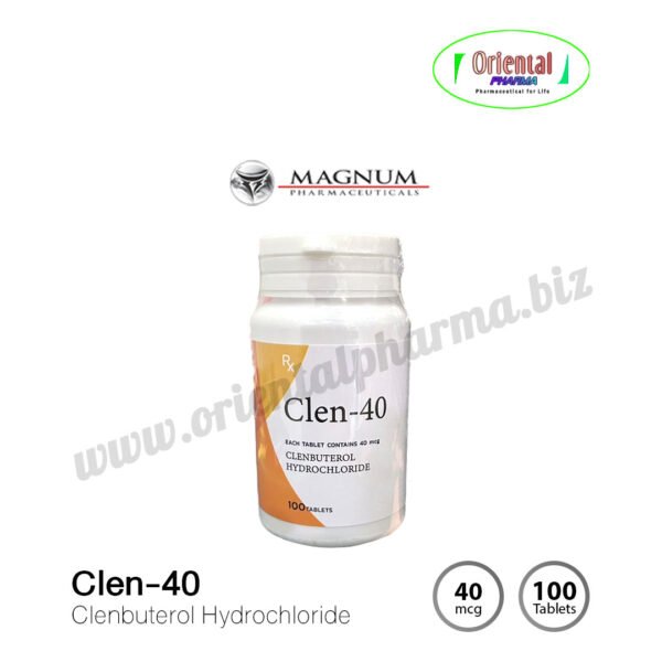 Clen-40 Clenbuterol Hydrochloride 40 mcg [100 Tablets, Magnum Pharmaceuticals] Prices are being adjusted