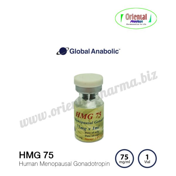 HMG 75 Human Menopausal Gonadotropin 75 mg/Vial [1 Vial, Global Anabolic] Prices are being adjusted