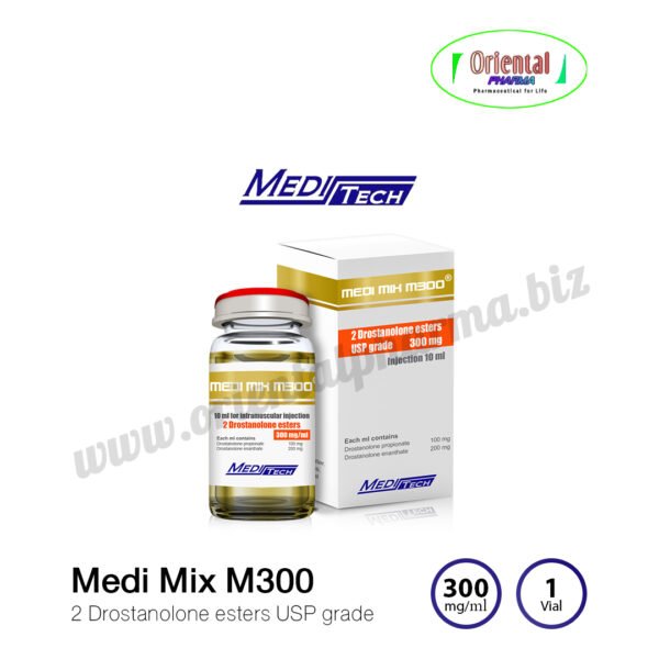 Medi Mix M300 2 Drostanolone esters USP grade 300 mg/ml [1 Vial, Meditech] Prices are being adjusted.