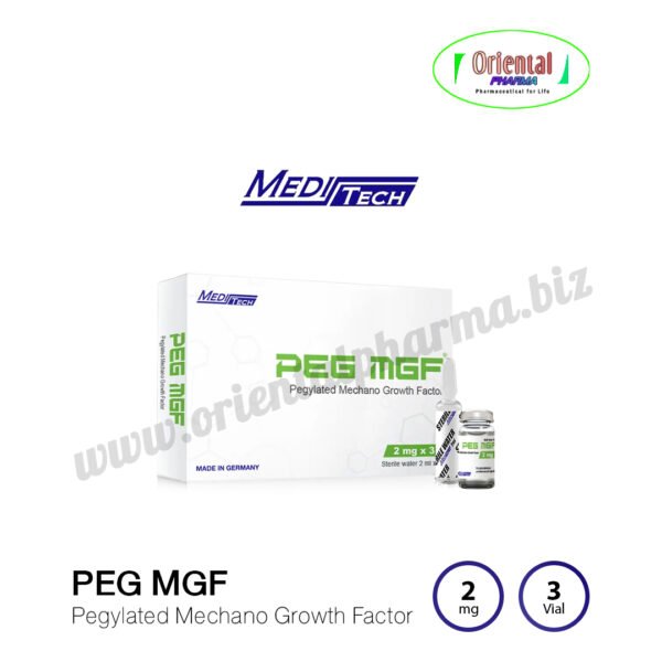 PEG MGF Pegylated Mechano Growth Factor 2 mg [3 Vial, Meditech] Prices are being adjusted.
