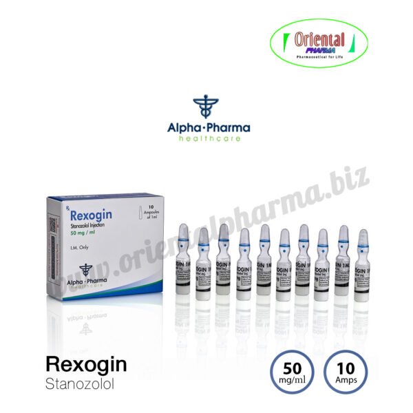 Rexogin Stanozolol 50 mg/ml [10 Ampoules, Alpha Pharma]