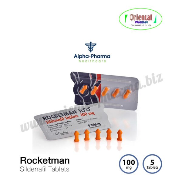 Rocketman Sildenafil Tablets 100 mg [5 Tablets, Alpha Pharma] Prices are being adjusted.