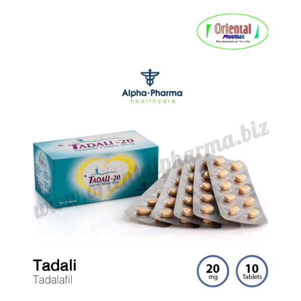 Tadali Tadalafil 20mg [10 Tablets, Alpha Pharma]