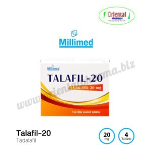 Talafil-20 Tadalafil 20 mg [4 Tablets, Millimed] Prices are being adjusted