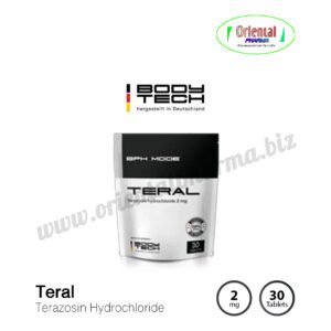 Teral Terazosin hydrochloride 2 mg [30 Tablets, Bodytech] Prices are being adjusted.