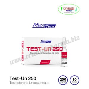 Test-Un 250 Testosterone Undecanoate 250 mg/ml [10 Amps, Meditech] Prices are being adjusted.