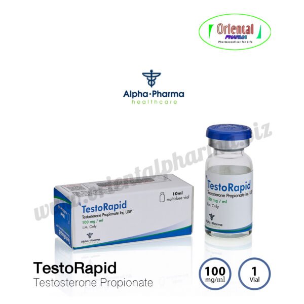 TestoRapid Testosterone Propionate 100 mg/ml [1 Vial, Alpha Pharma]