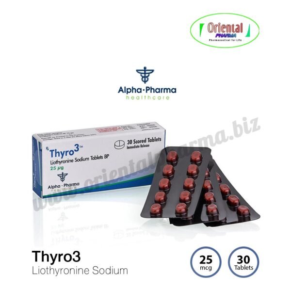 Thyro3 Liothyronine Sodium 25 mcg [30 Tablets, Alpha Pharma]