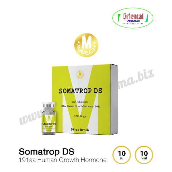 Somatrop DS 191aa Human Growth Hormone 10 iu [10 Vial, March Pharma] Prices are being adjusted.